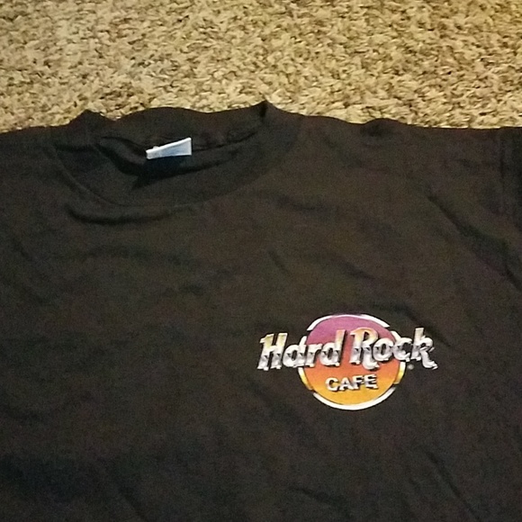 Unisex adult Hard Rock Cafe Vegas backprint T-shirt - Picture 2 of 4
